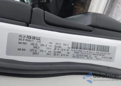 2015 Jeep Grand Cherokee Altitude z USA, uszkodzony, nr VIN 1C4RJFAG3FC756982